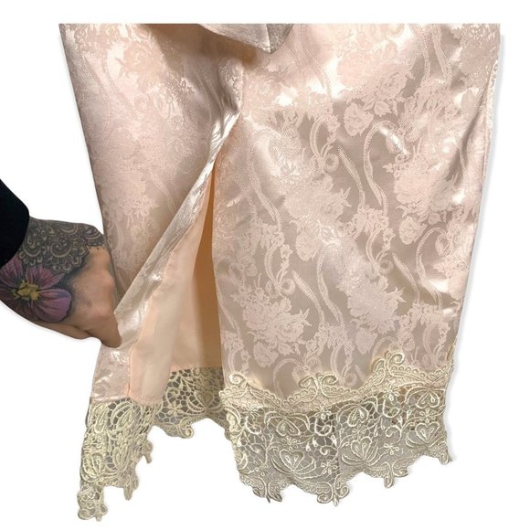 Vintage 90s Jessica McClintock Victorian Brocade Dress Medium - Picture 10 of 14